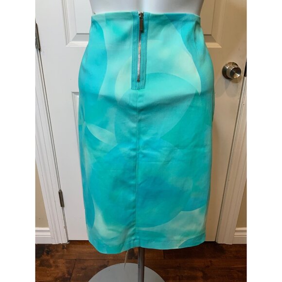 Elie Tahari Acoma Turquoise Bennet Pencil Skirt NWT $248,  Size 2 - Picture 6 of 7